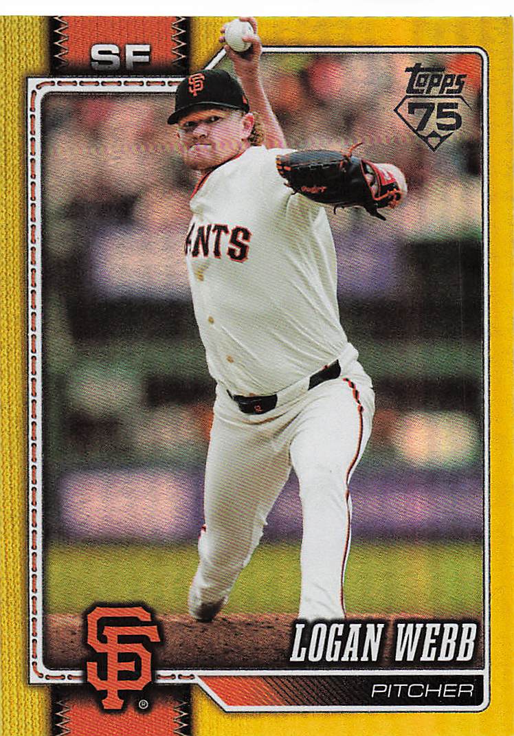 2026 Topps Baseball Yellow Rainbow Foil 128/399 Logan Webb #69