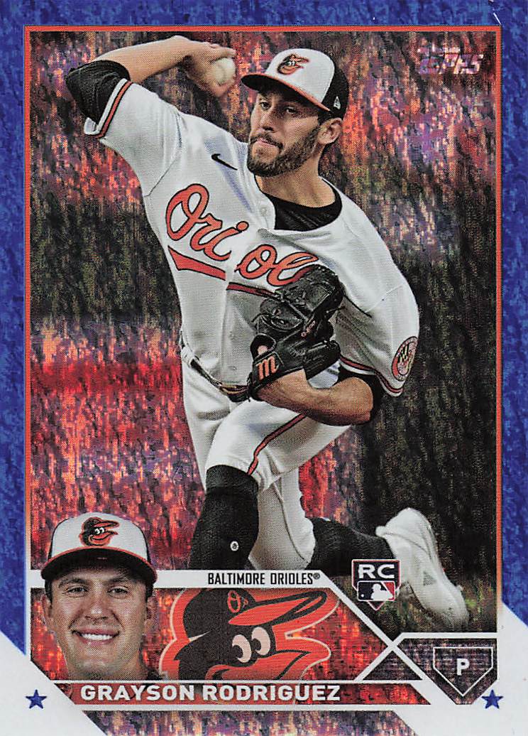 2023 Topps Update Baseball Blue Foil 708/999 Grayson Rodriguez #US50