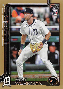 2025 Topps Update Baseball Gold 0527/2025 Gage Workman #US118 Rookie