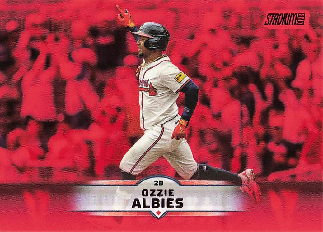 2025 Stadium Club Baseball Red Foil Ozzie Albies #40