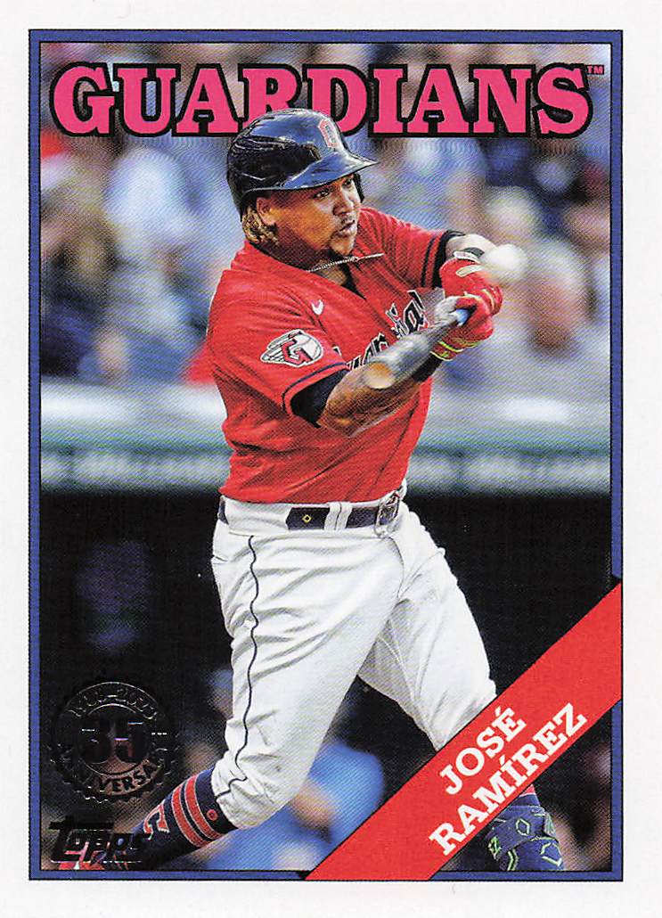 2023 Topps Baseball 1988 Topps Baseball Jose Ramirez #T88-10