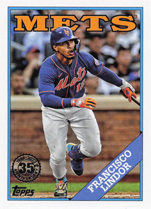 2023 Topps Baseball 1988 Topps Baseball Francisco Lindor #T88-36