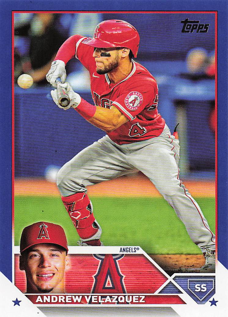 2023 Topps Baseball Royal Blue Andrew Velazquez #605