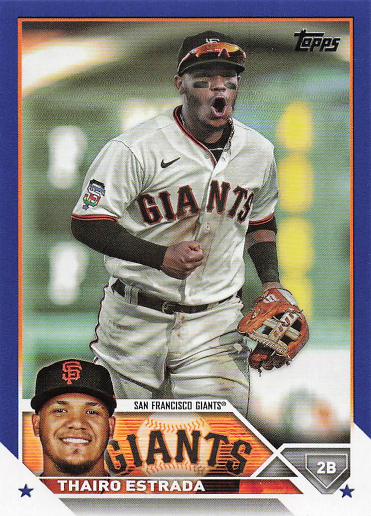 2023 Topps Baseball Royal Blue Thairo Estrada #560