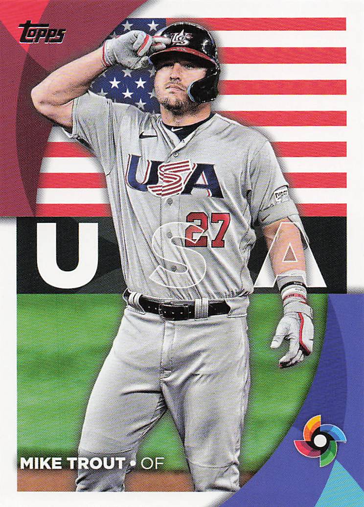 2023 Topps Baseball 2023 World Baseball Classic Stars Mike Trout #WBC-1