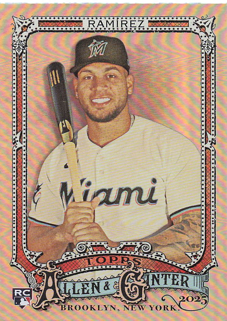 2025 Topps Allen & Ginter Baseball Silver Portrait Agustín Ramírez #218 Rookie