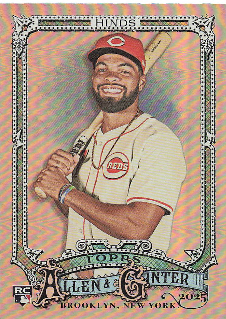 2025 Topps Allen & Ginter Baseball Silver Portrait Rece Hinds #126 Rookie