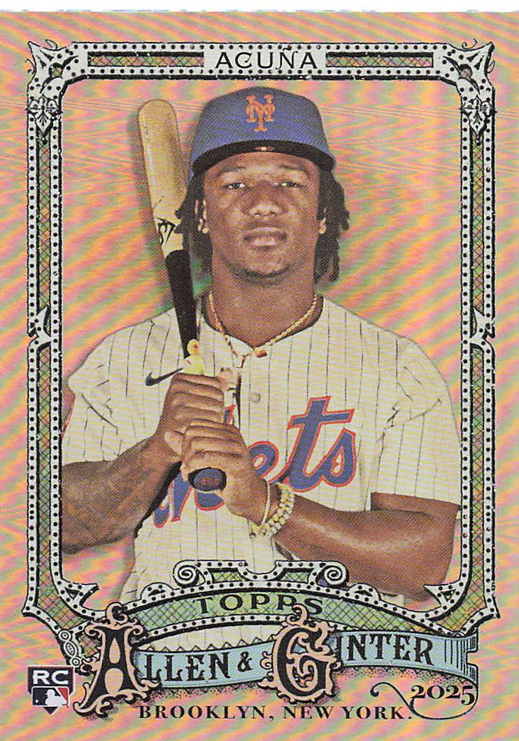 2025 Topps Allen & Ginter Baseball Silver Portrait Luisangel Acuña #107 Rookie