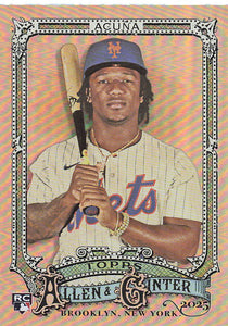 2025 Topps Allen & Ginter Baseball Silver Portrait Luisangel Acuña #107 Rookie