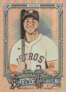 2025 Topps Allen & Ginter Baseball Silver Portrait Jeremy Peña #50