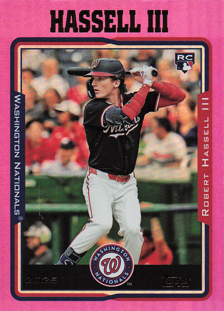2025 Topps Archives Baseball Pink Foilboard Robert Hassell III #229 Rookie