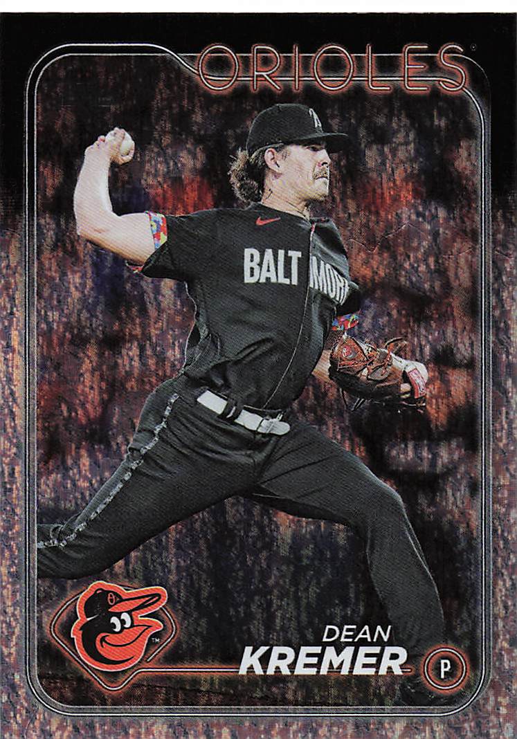 2024 Topps Baseball Silver Crackle Foil Dean Kremer #336
