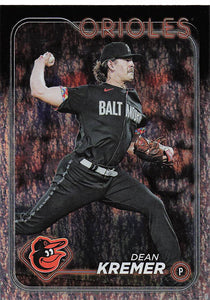 2024 Topps Baseball Silver Crackle Foil Dean Kremer #336