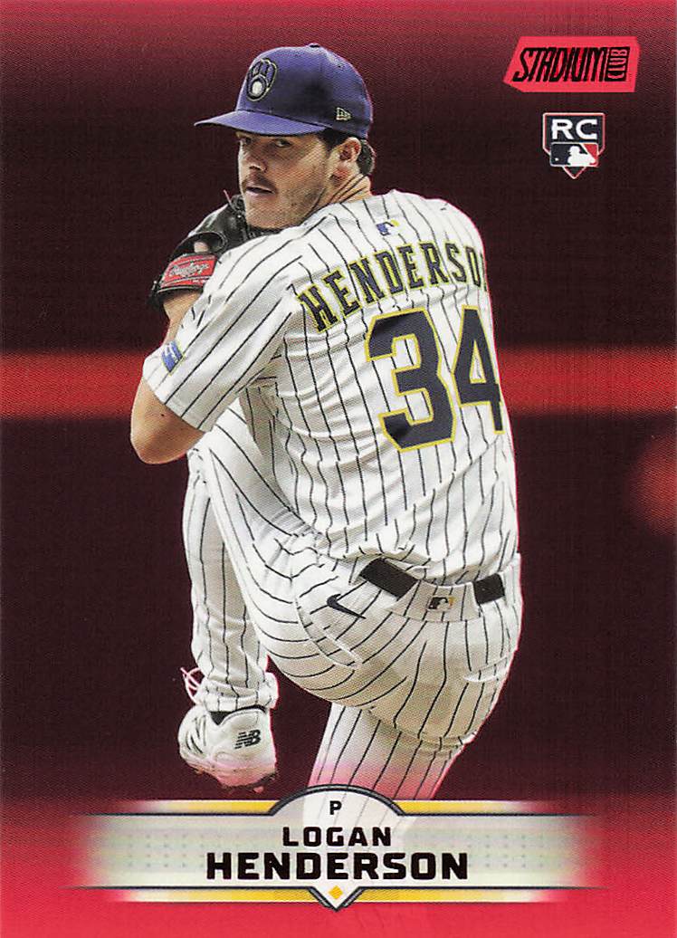 2025 Stadium Club Baseball Red Foil Logan Henderson #13 Rookie