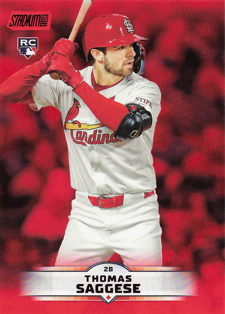 2025 Stadium Club Baseball Red Foil Thomas Saggese #157 Rookie