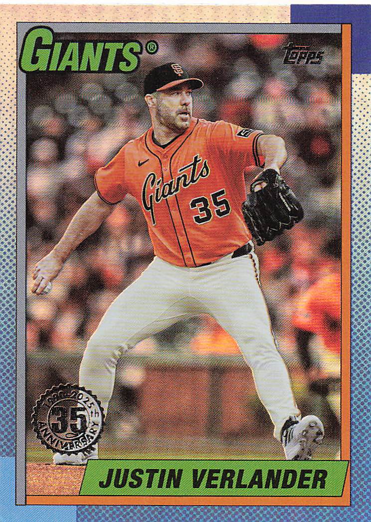 2025 Topps Update Baseball 1990 Topps Justin Verlander #U90-10