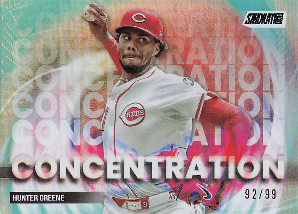 2025 Stadium Club Concentration Turquoise Foil 92/99 Hunter Greene #C-16