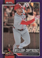 2026 Topps Baseball Purple Rainbow Foil 096/250 Willson Contreras #180