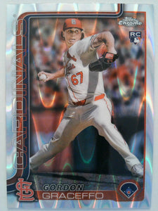 2025 Topps Chrome Baseball Raywave Refractors Gordon Graceffo #256 Rookie