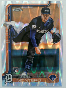 2025 Topps Chrome Baseball Raywave Refractors Keider Montero #7 Rookie