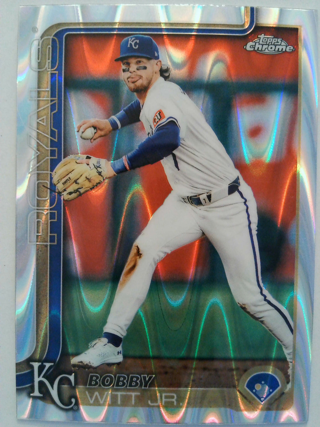 2025 Topps Chrome Baseball Raywave Refractors Bobby Witt Jr. #93