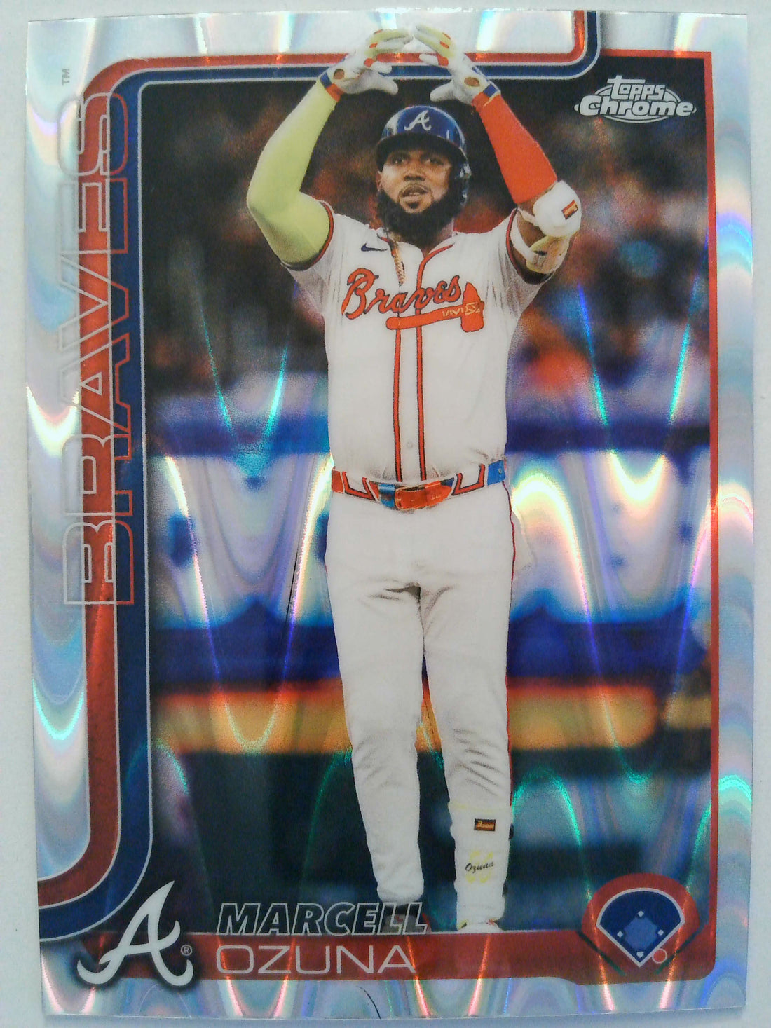 2025 Topps Chrome Baseball Raywave Refractors Marcell Ozuna #250