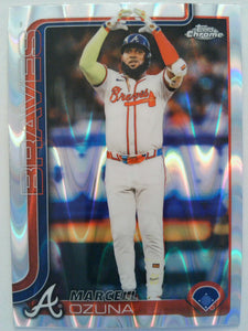 2025 Topps Chrome Baseball Raywave Refractors Marcell Ozuna #250