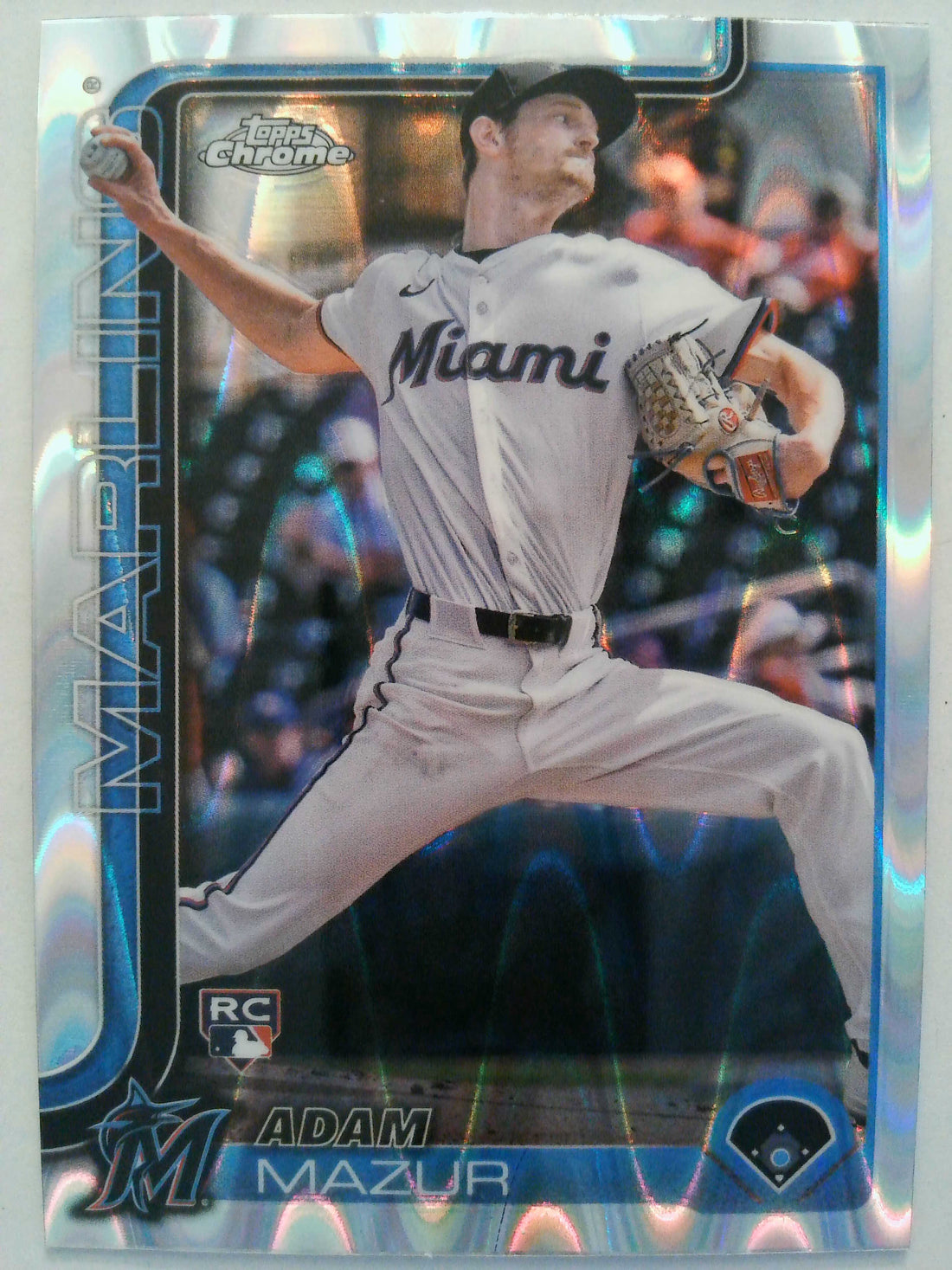 2025 Topps Chrome Baseball Raywave Refractors Adam Mazur #157 Rookie
