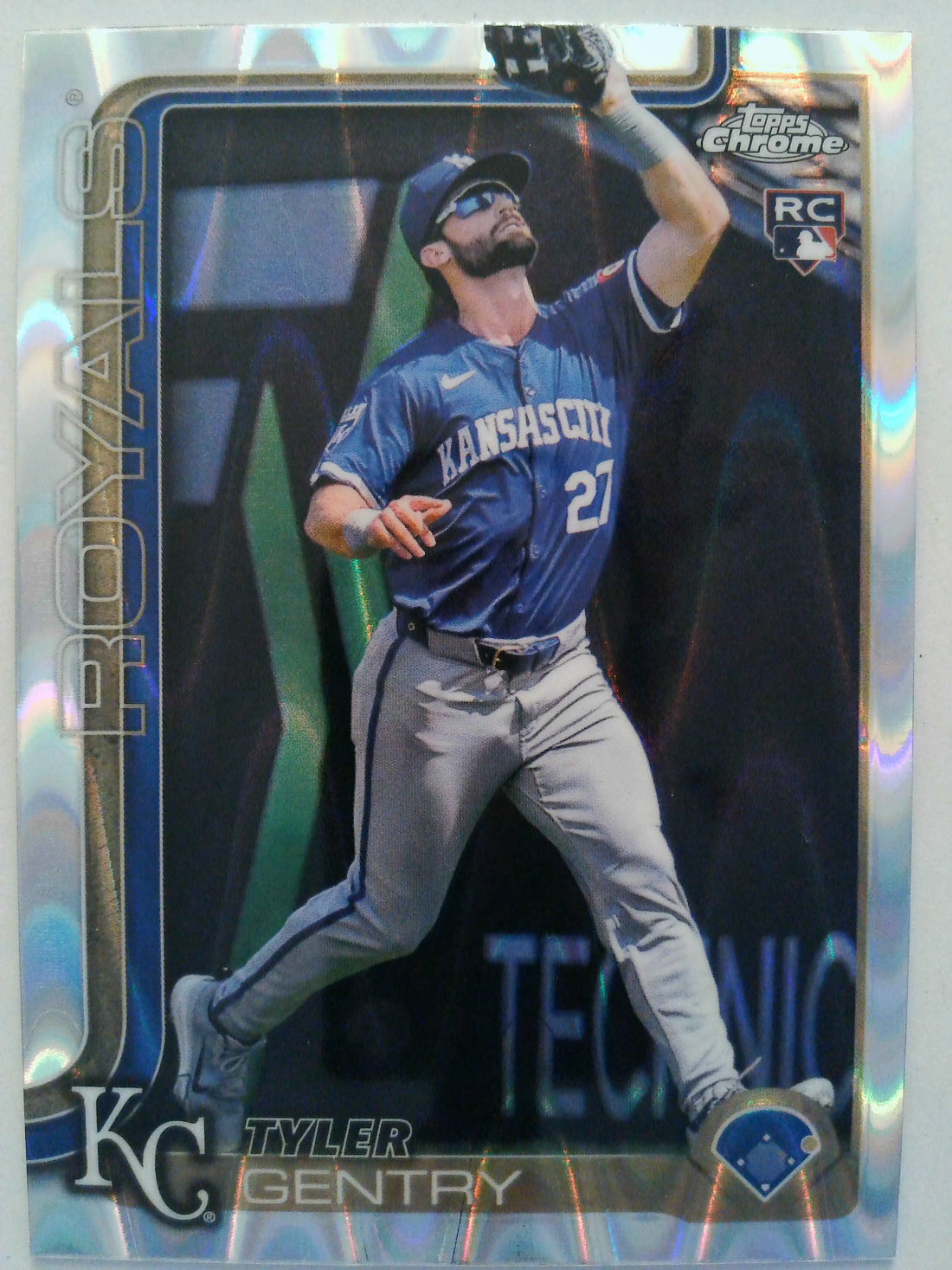 2025 Topps Chrome Baseball Raywave Refractors Tyler Gentry #218 Rookie