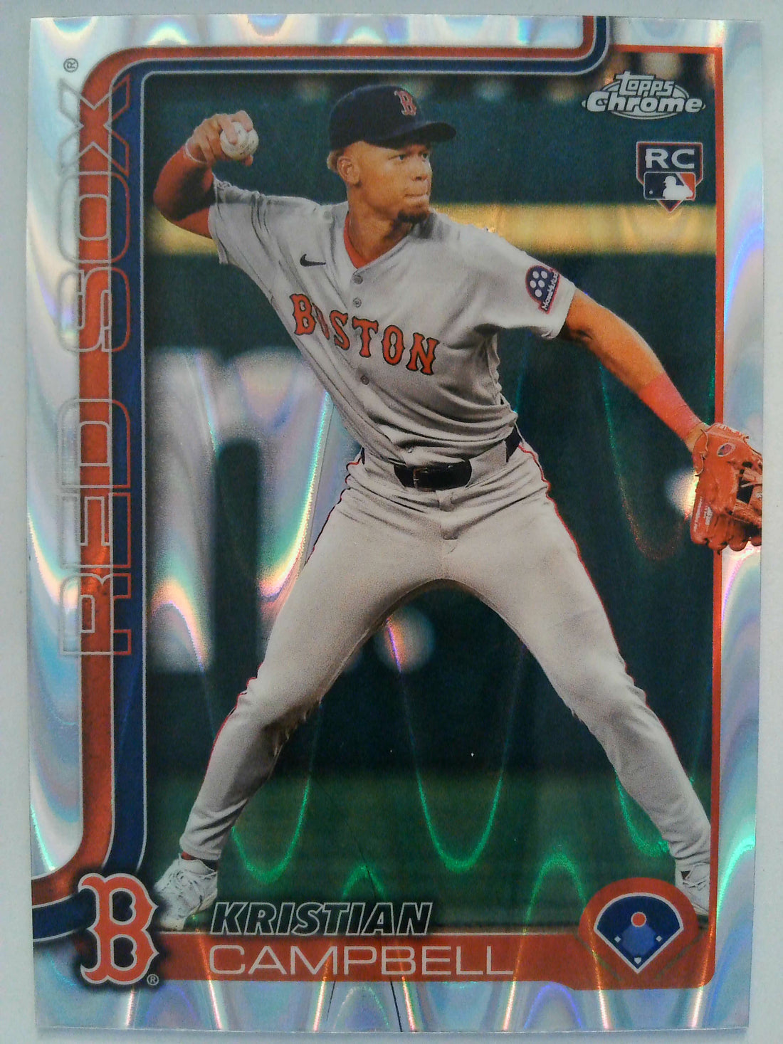 2025 Topps Chrome Baseball Raywave Refractors Kristian Campbell #171 Rookie