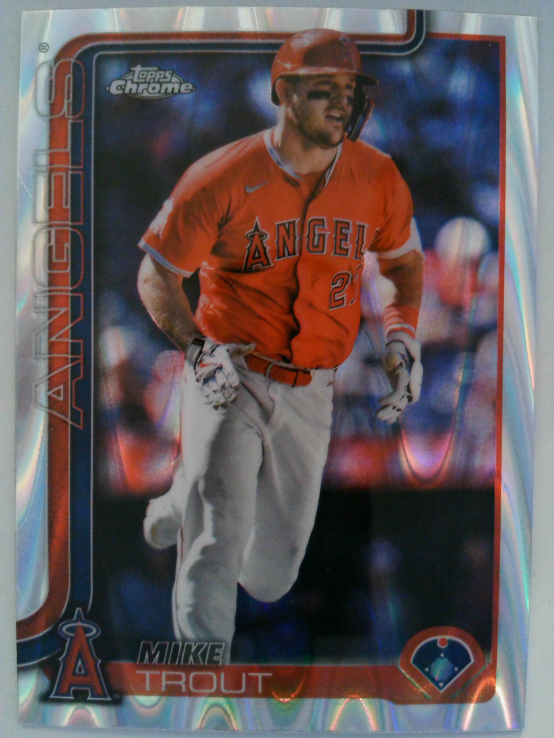 2025 Topps Chrome Baseball Raywave Refractors Mike Trout #100