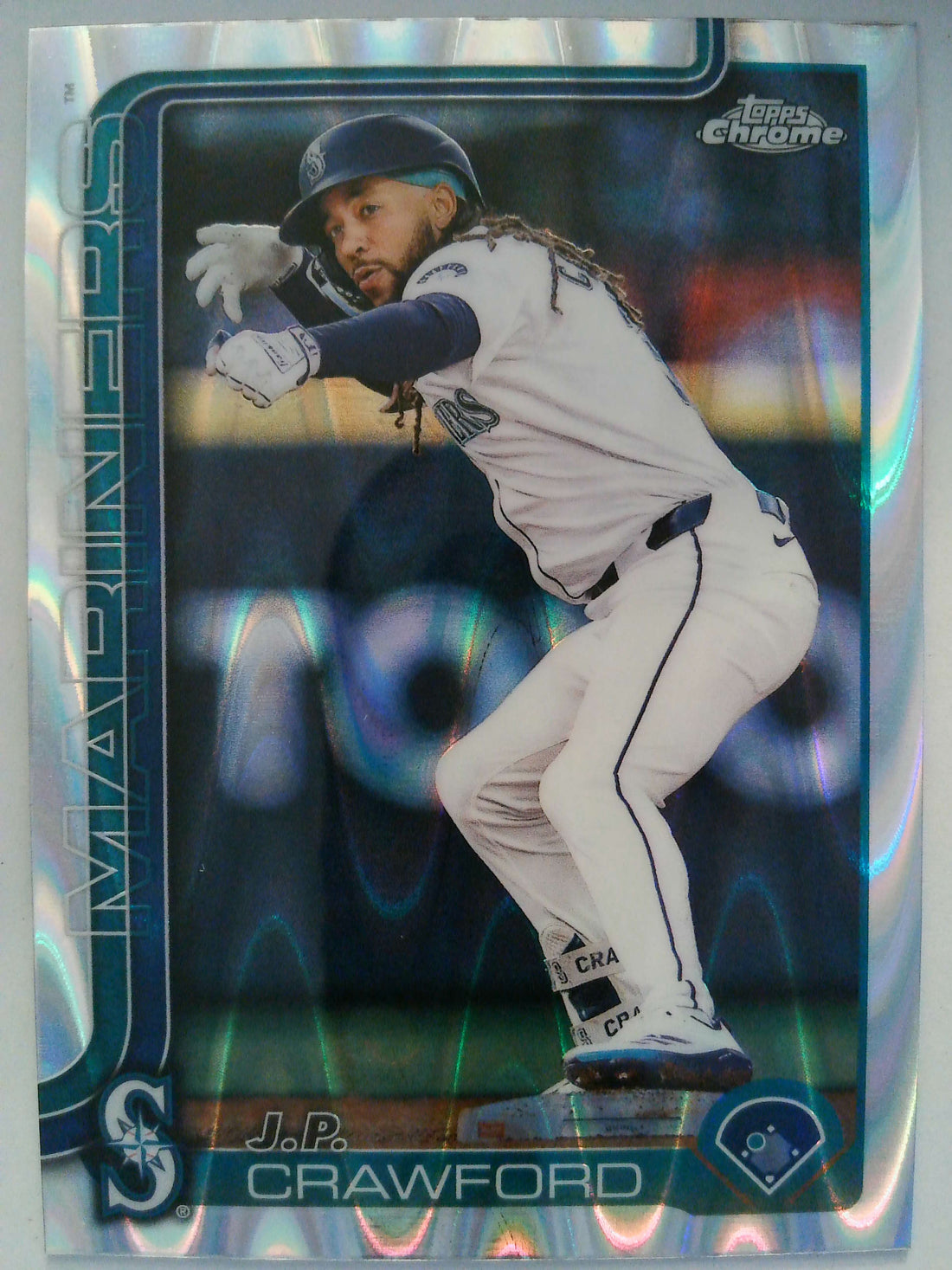 2025 Topps Chrome Baseball Raywave Refractors J.P. Crawford #181