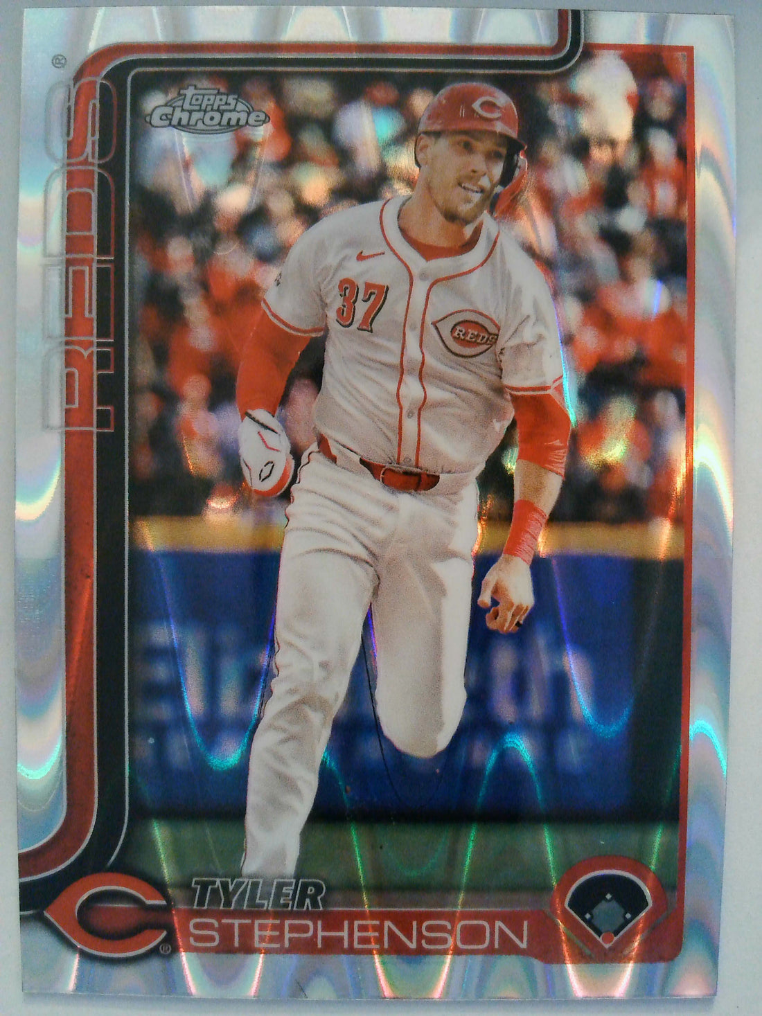 2025 Topps Chrome Baseball Raywave Refractors Tyler Stephenson #112