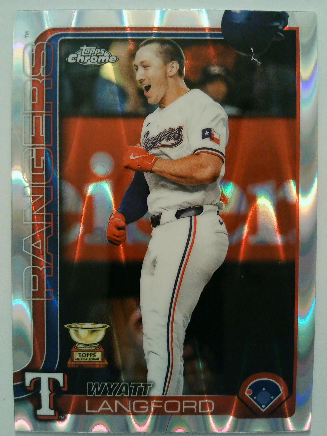 2025 Topps Chrome Baseball Raywave Refractors Wyatt Langford #68