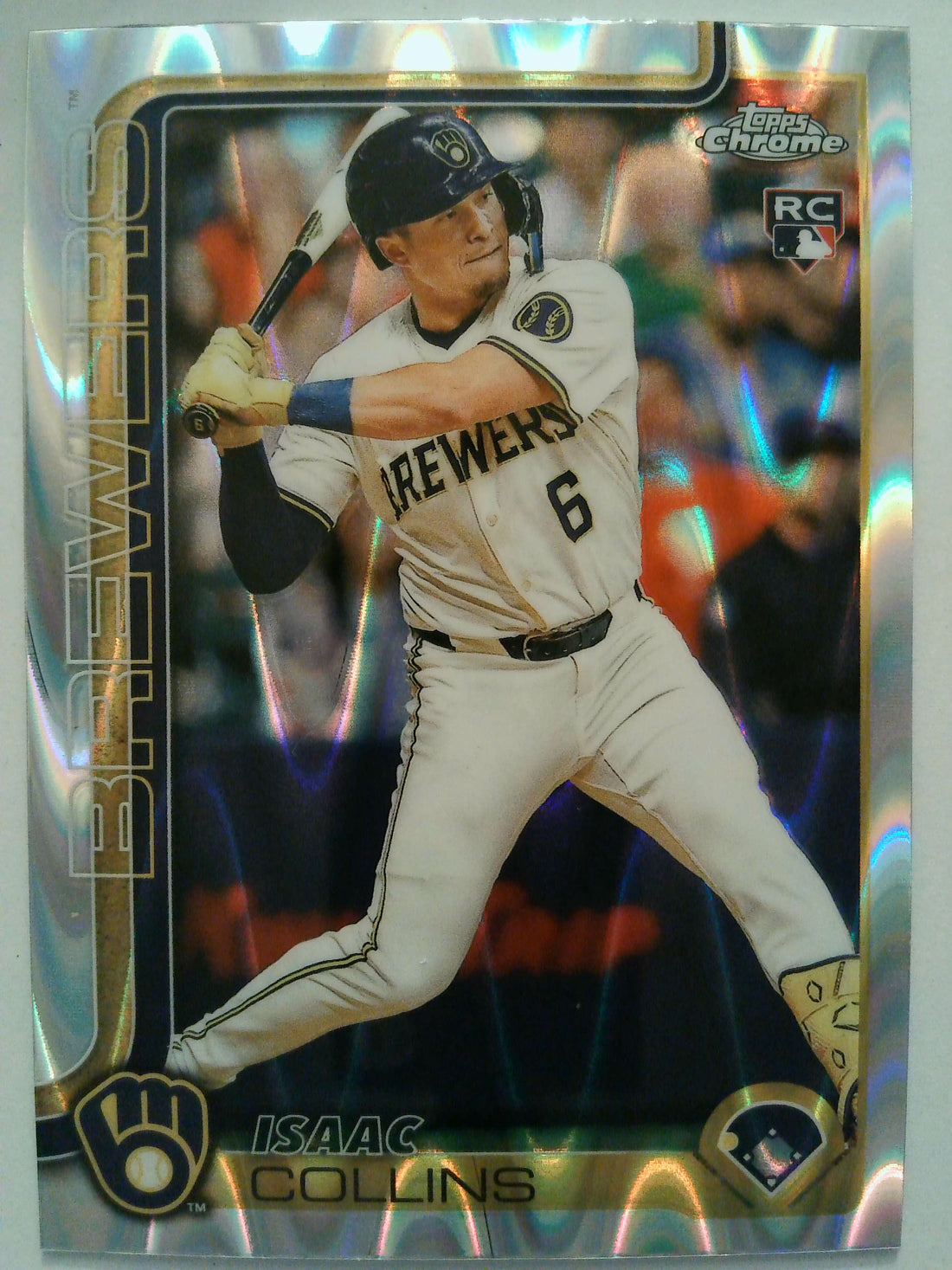 2025 Topps Chrome Baseball Raywave Refractors Isaac Collins #92 Rookie