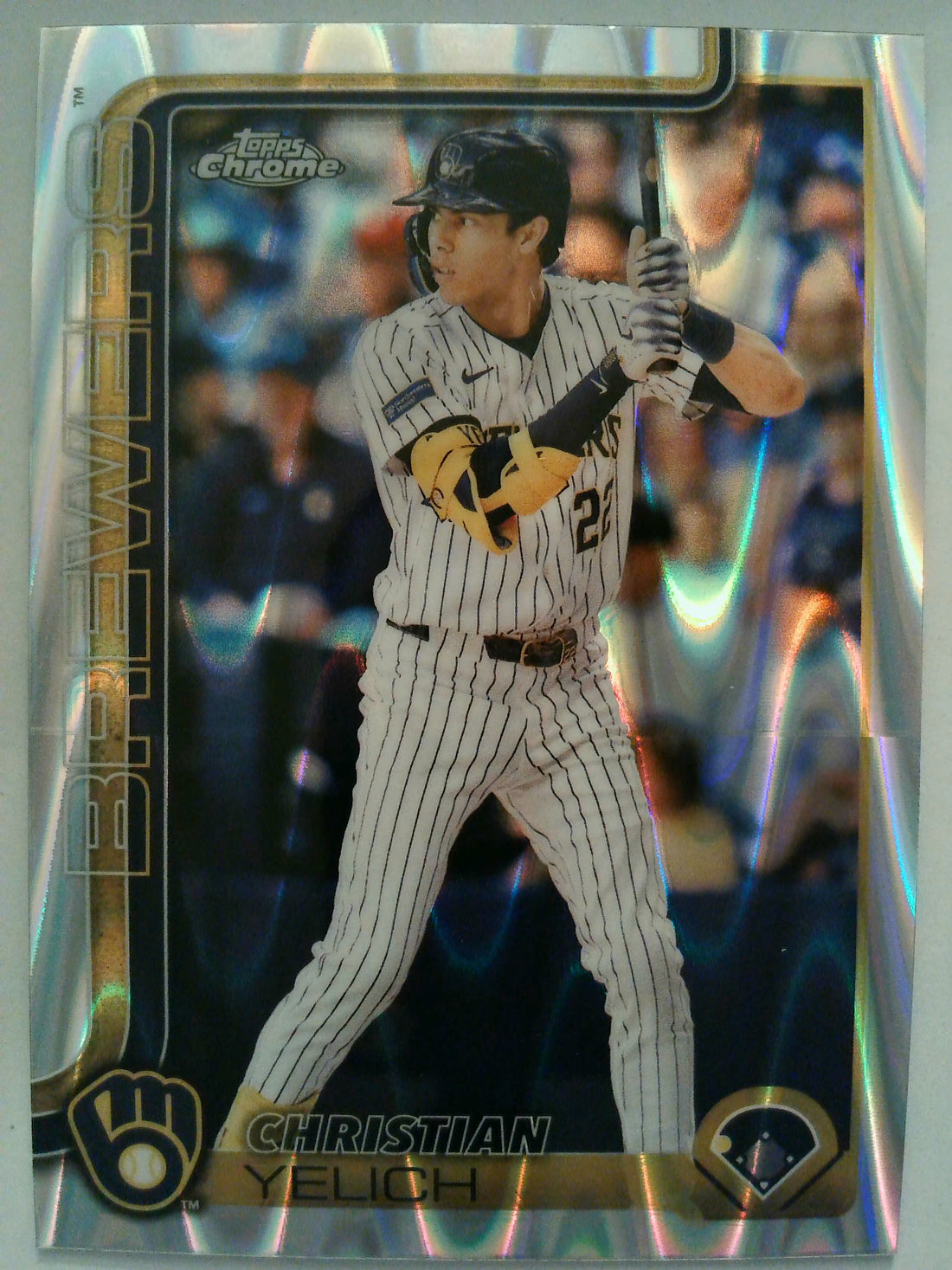 2025 Topps Chrome Baseball Raywave Refractors Christian Yelich #89