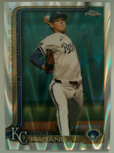 2025 Topps Chrome Baseball Raywave Refractors Cole Ragans #151