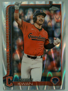 2025 Topps Chrome Baseball Raywave Refractors Steven Kwan #202