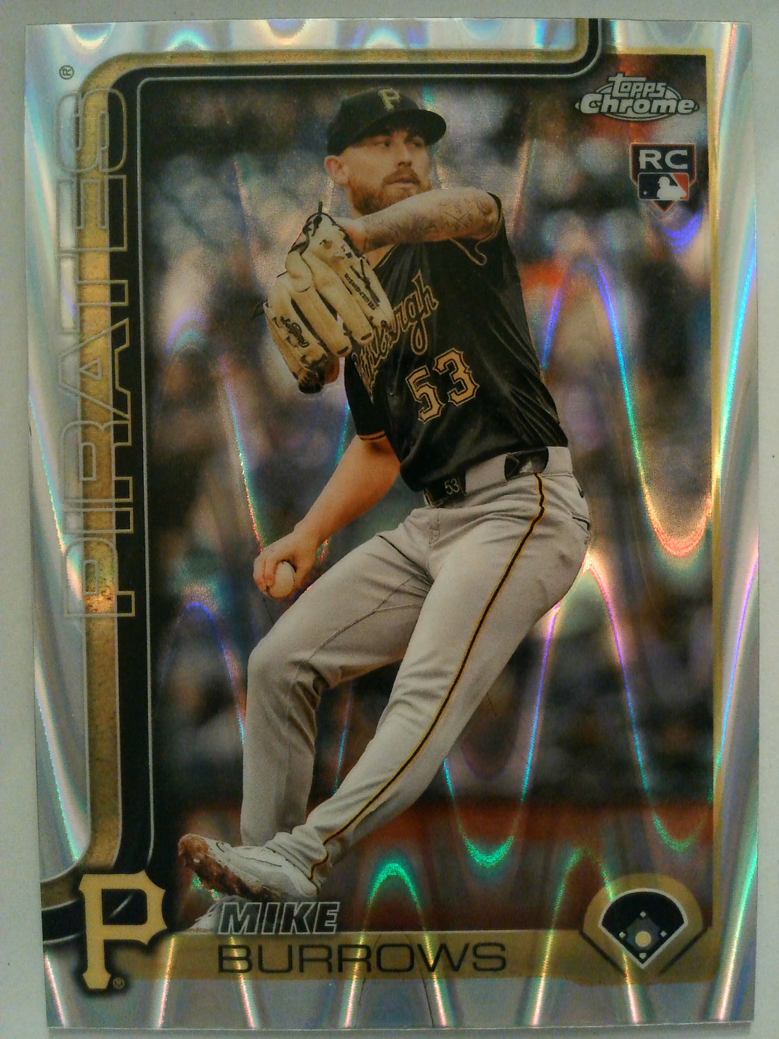2025 Topps Chrome Baseball Raywave Refractors Mike Burrows #78 Rookie