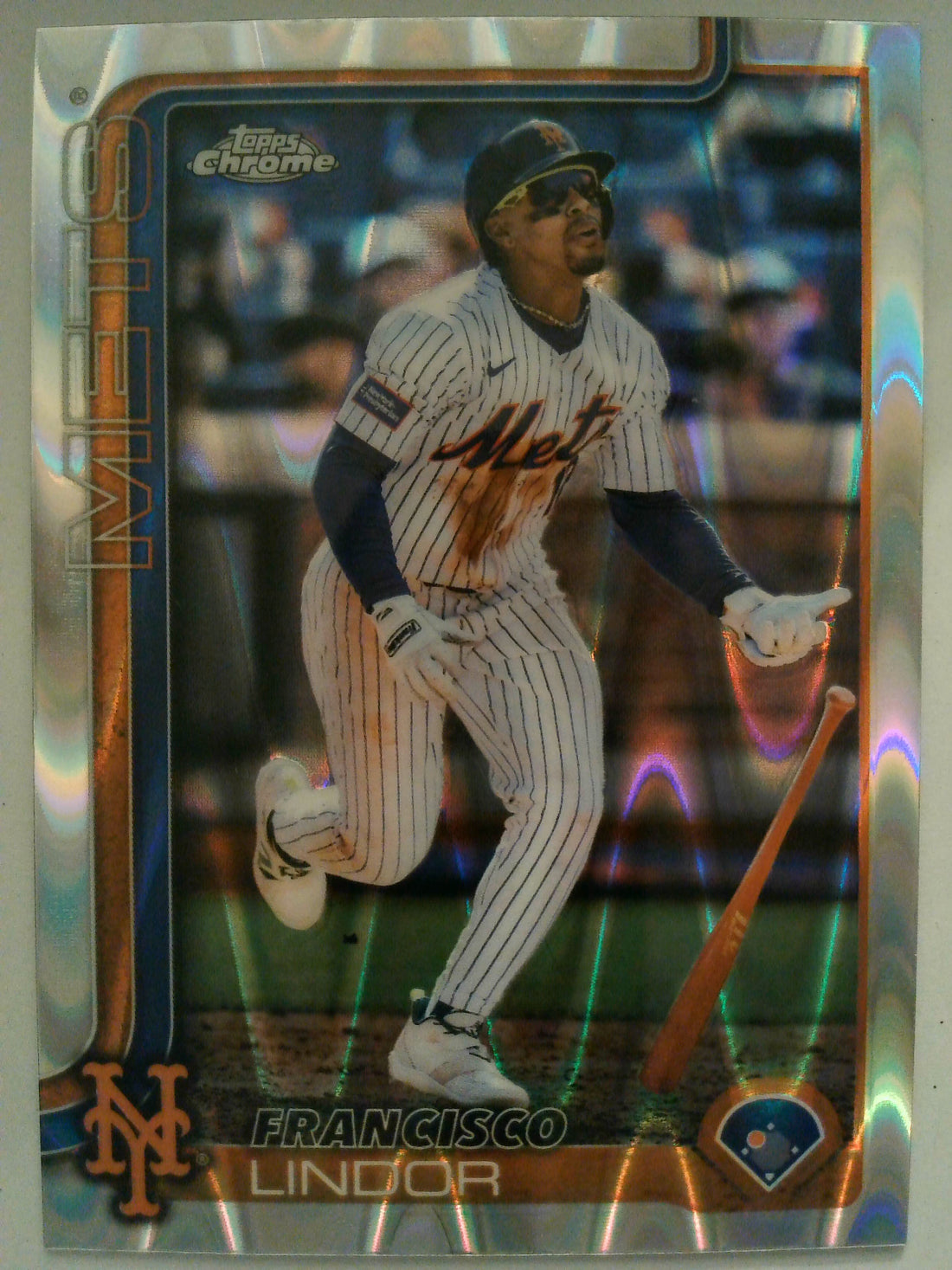 2025 Topps Chrome Baseball Raywave Refractors Francisco Lindor #170