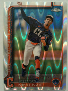 2025 Topps Chrome Baseball Raywave Refractors Triston McKenzie #21