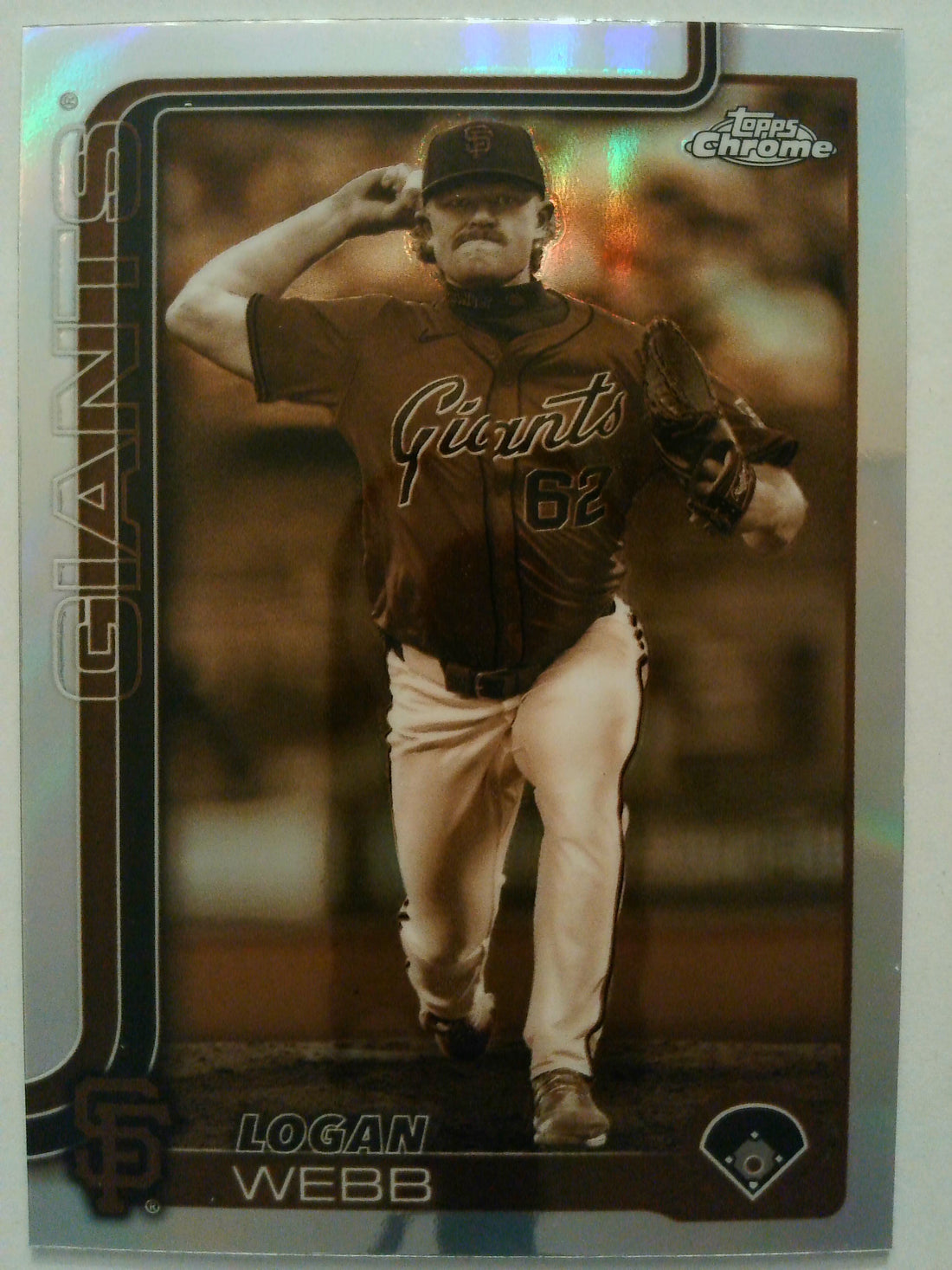 2025 Topps Chrome Baseball Sepia Refractors Logan Webb #296