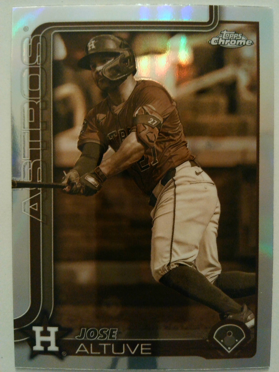 2025 Topps Chrome Baseball Sepia Refractors Jose Altuve #77