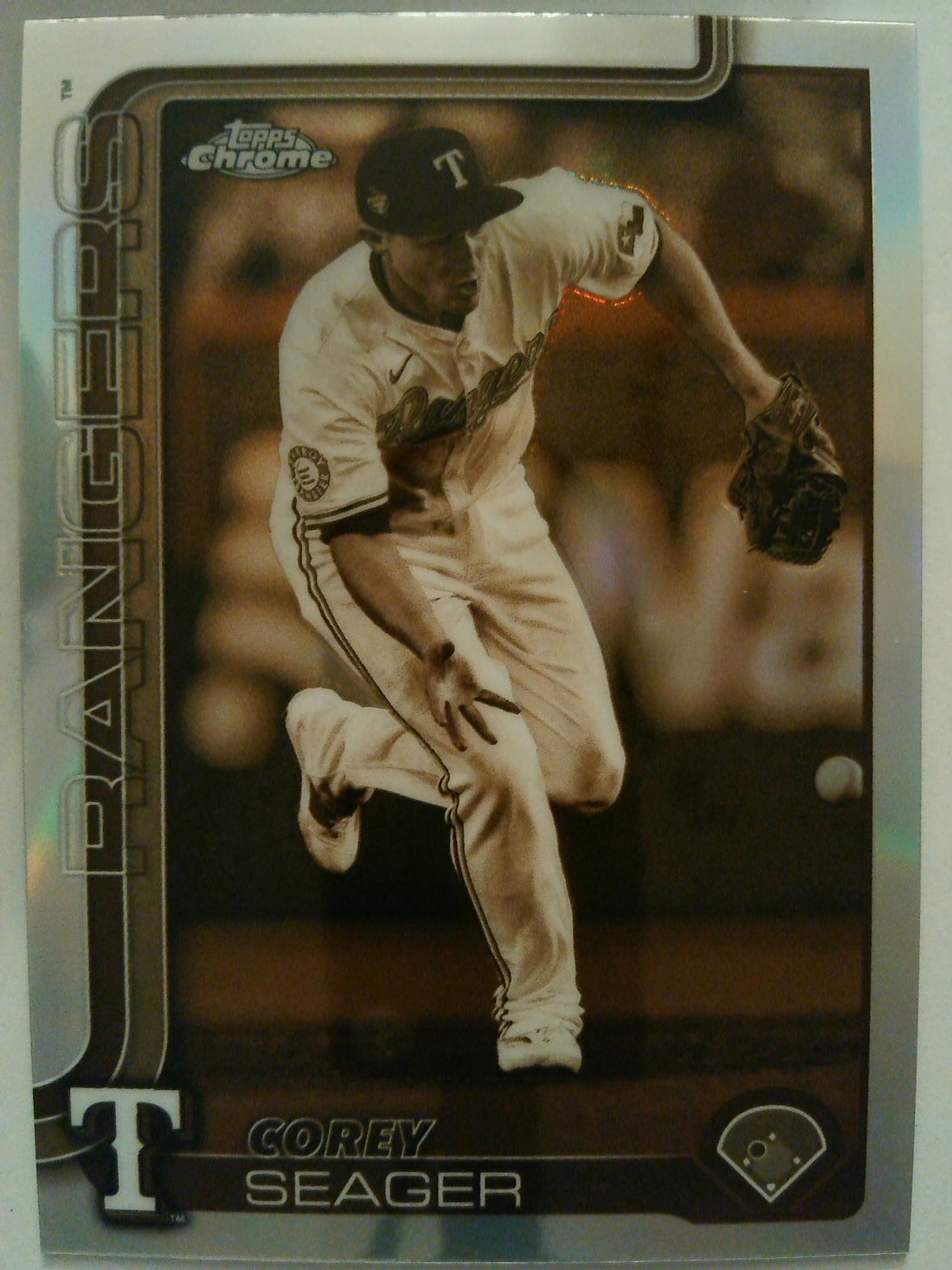 2025 Topps Chrome Baseball Sepia Refractors Corey Seager #24