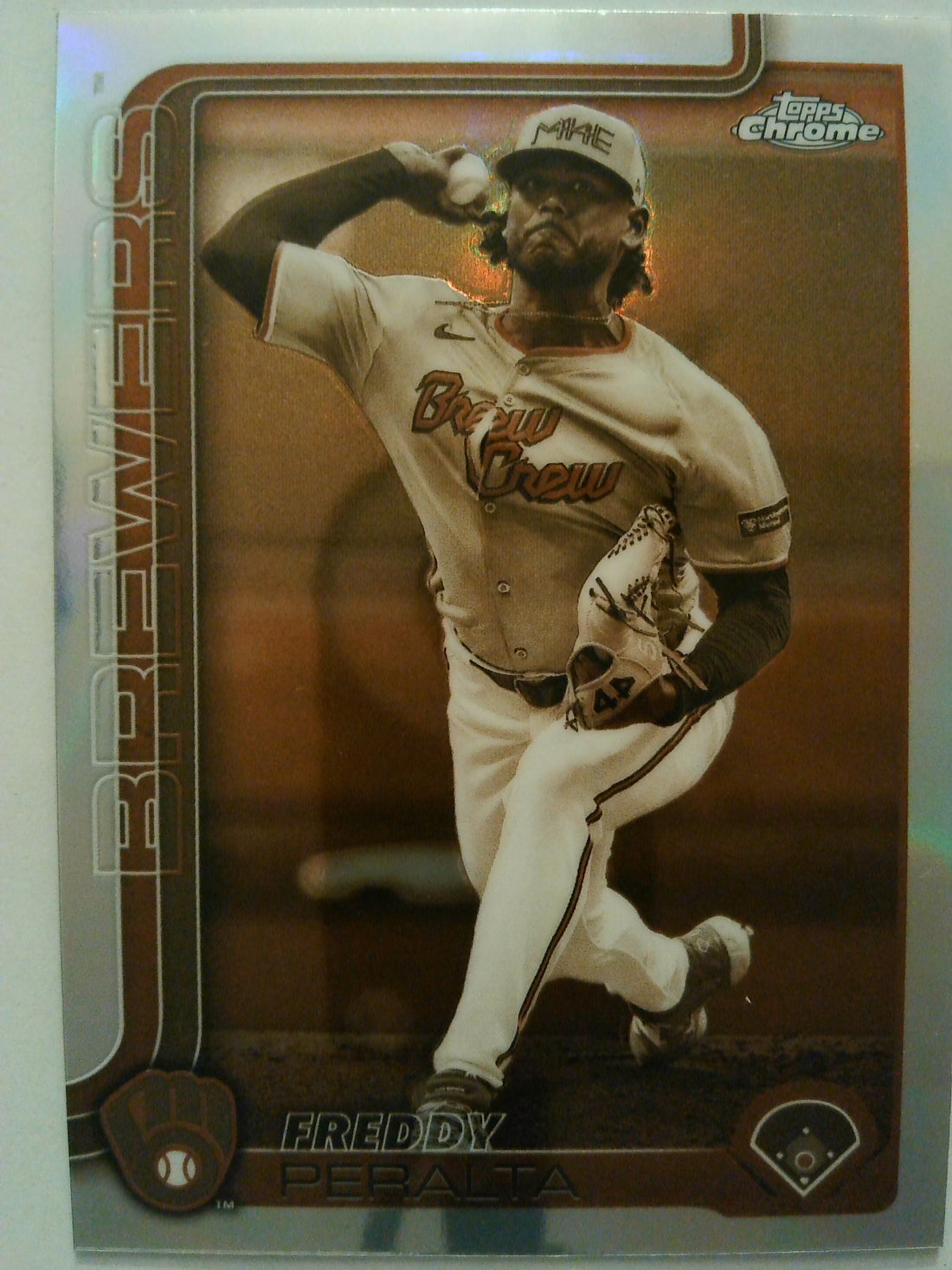 2025 Topps Chrome Baseball Sepia Refractors Freddy Peralta #95