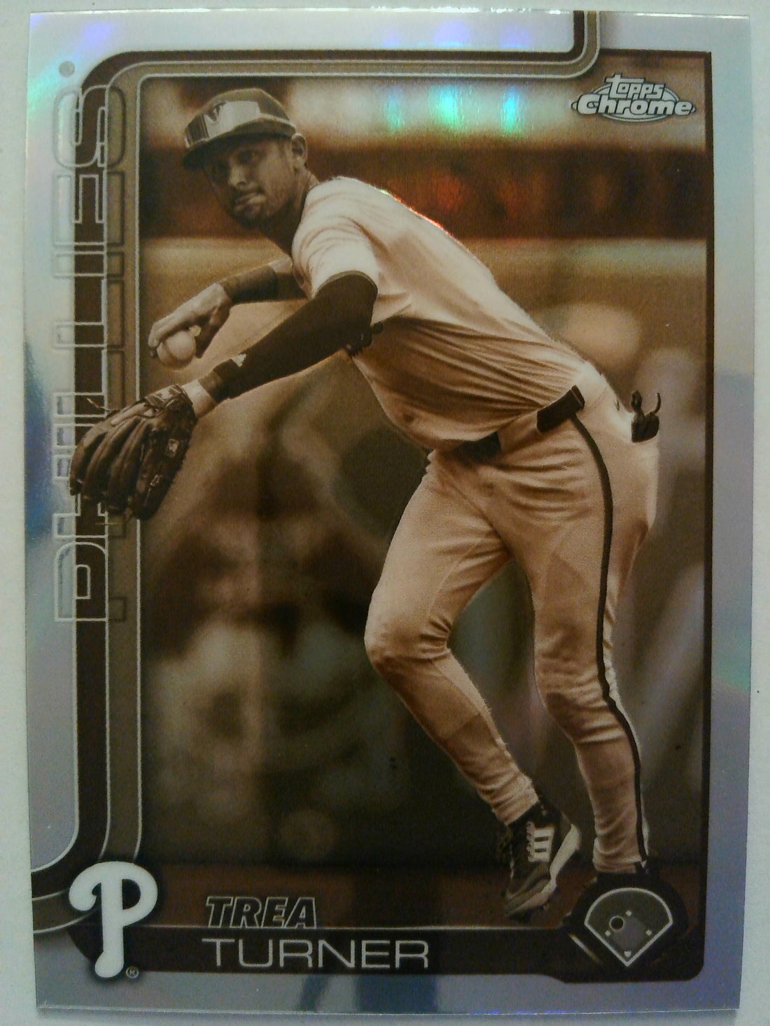 2025 Topps Chrome Baseball Sepia Refractors Trea Turner #208