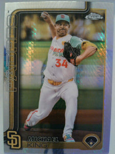 2025 Topps Chrome Baseball Prism Refractors Michael King #35