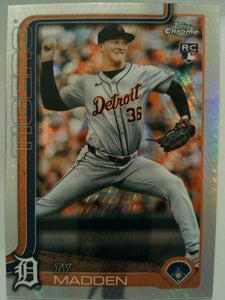 2025 Topps Chrome Baseball Prism Refractors Ty Madden #285 Rookie