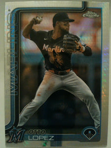 2025 Topps Chrome Baseball Prism Refractors Otto Lopez #134