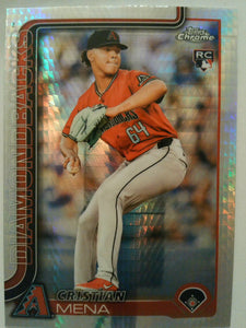 2025 Topps Chrome Baseball Prism Refractors Cristian Mena #102 Rookie